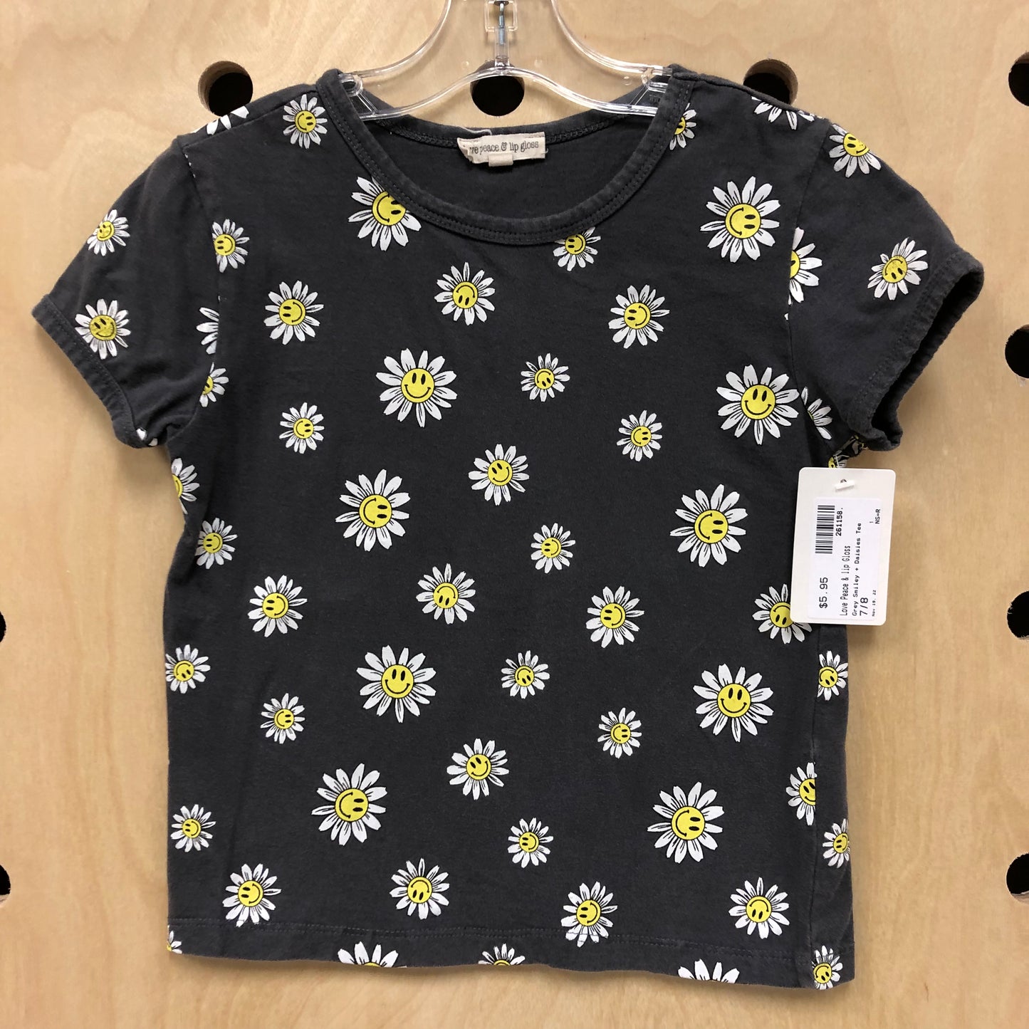 Grey Smiley Daisies Tee