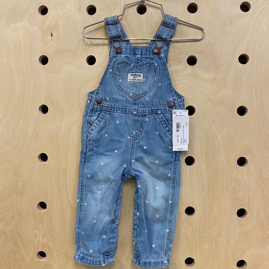 Denim Hearts Overalls NEW