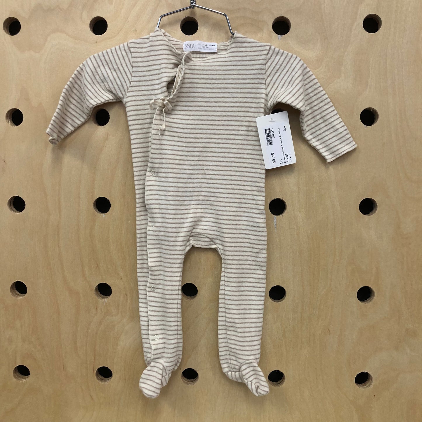 Brown Striped Kimono Footies