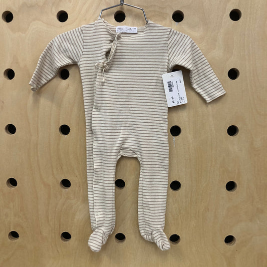 Brown Striped Kimono Footies