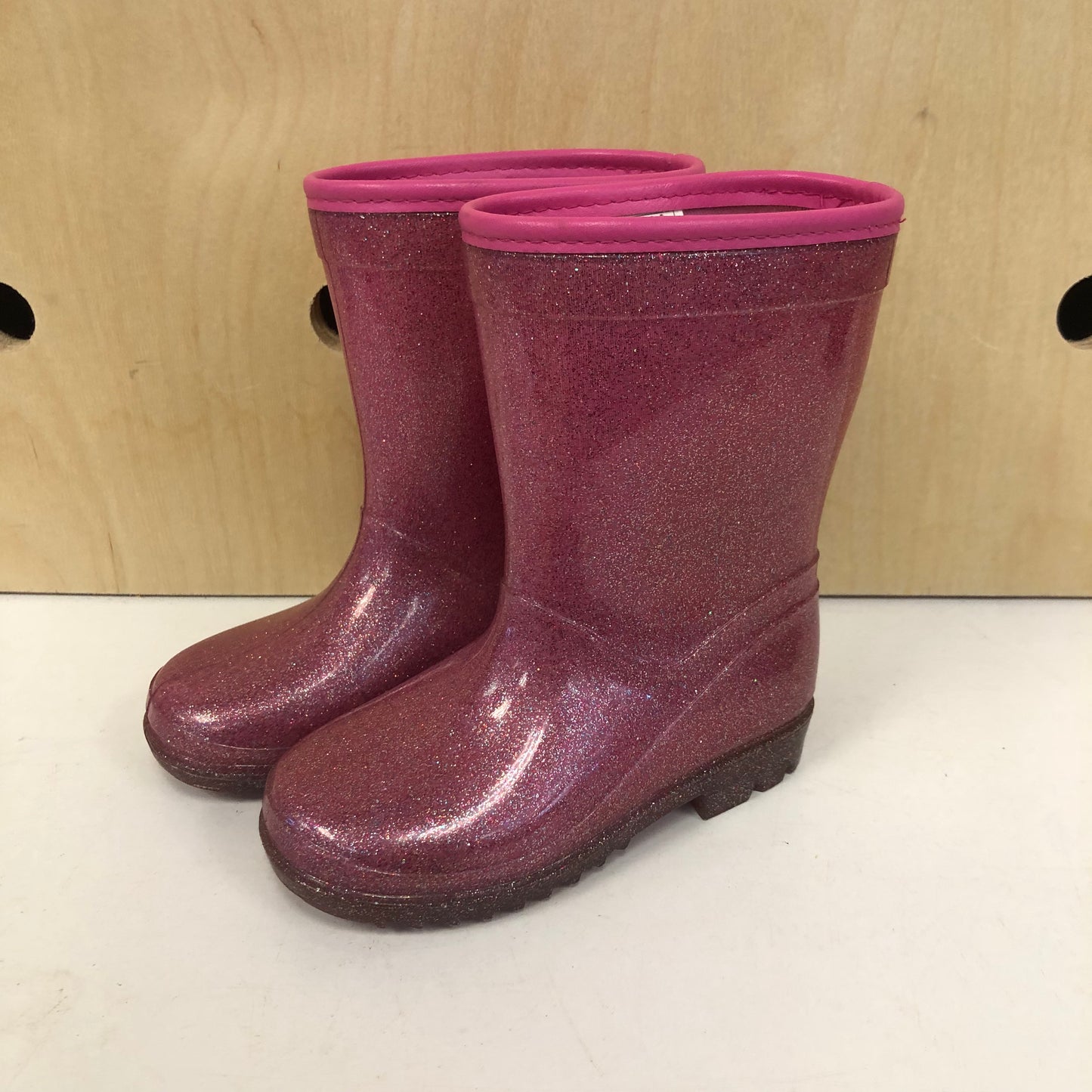 Pink Glitter Rain Boots