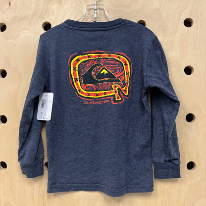 Blue Long Sleeve Logo Tee