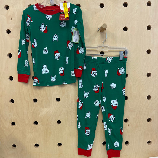 Green Dogs Holiday Pajamas NEW