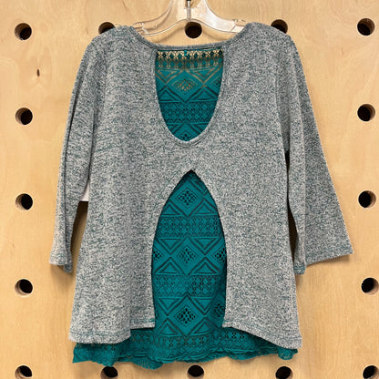 Blue Peace Layered Top
