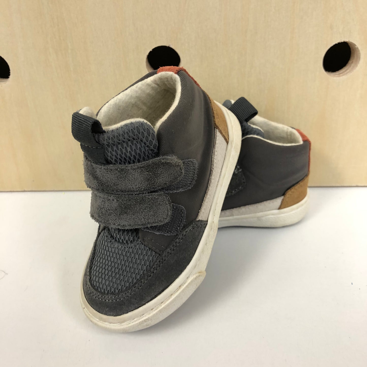Grey Velcro Hi Tops