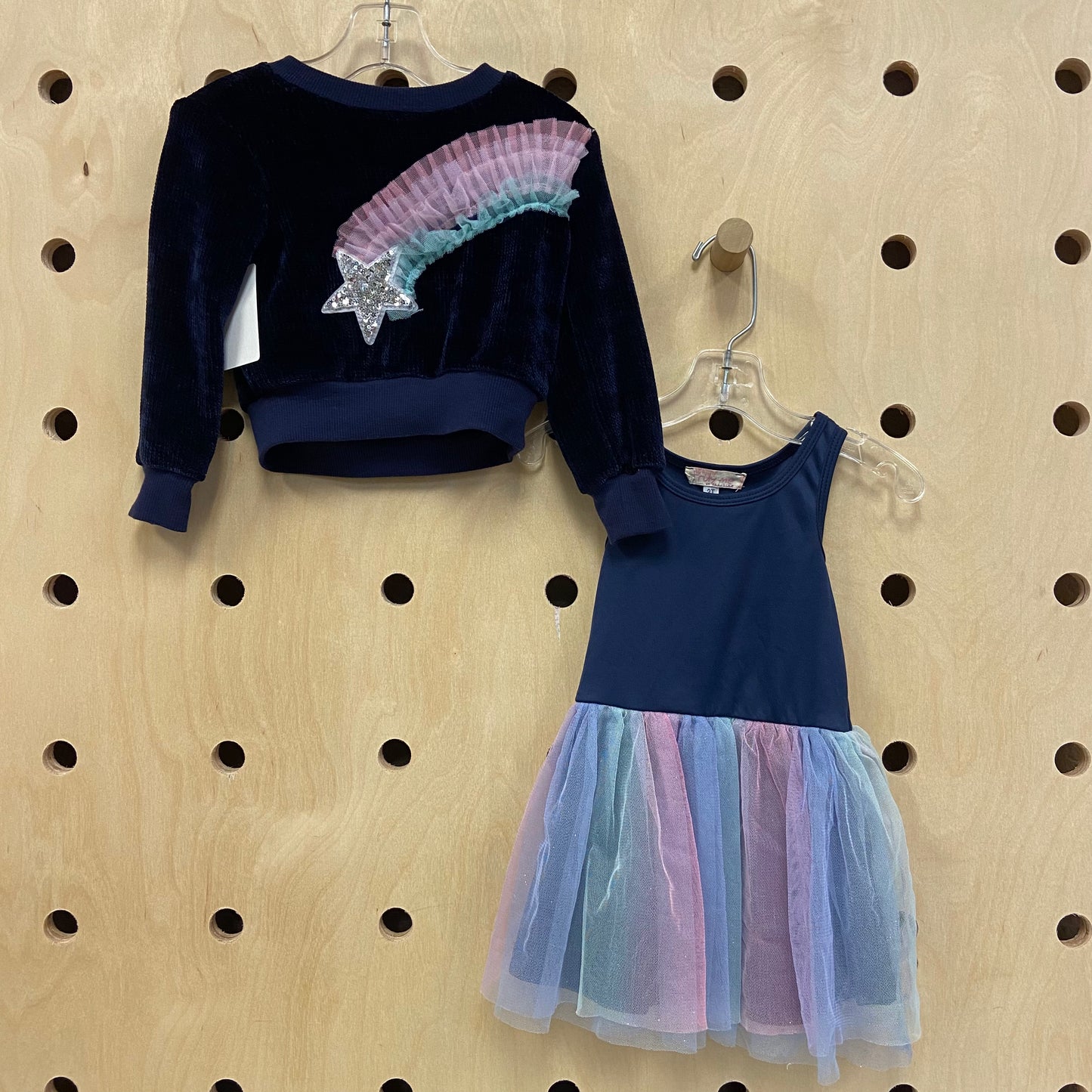 Nvy/Rnbw Tulle Dress + Jacket
