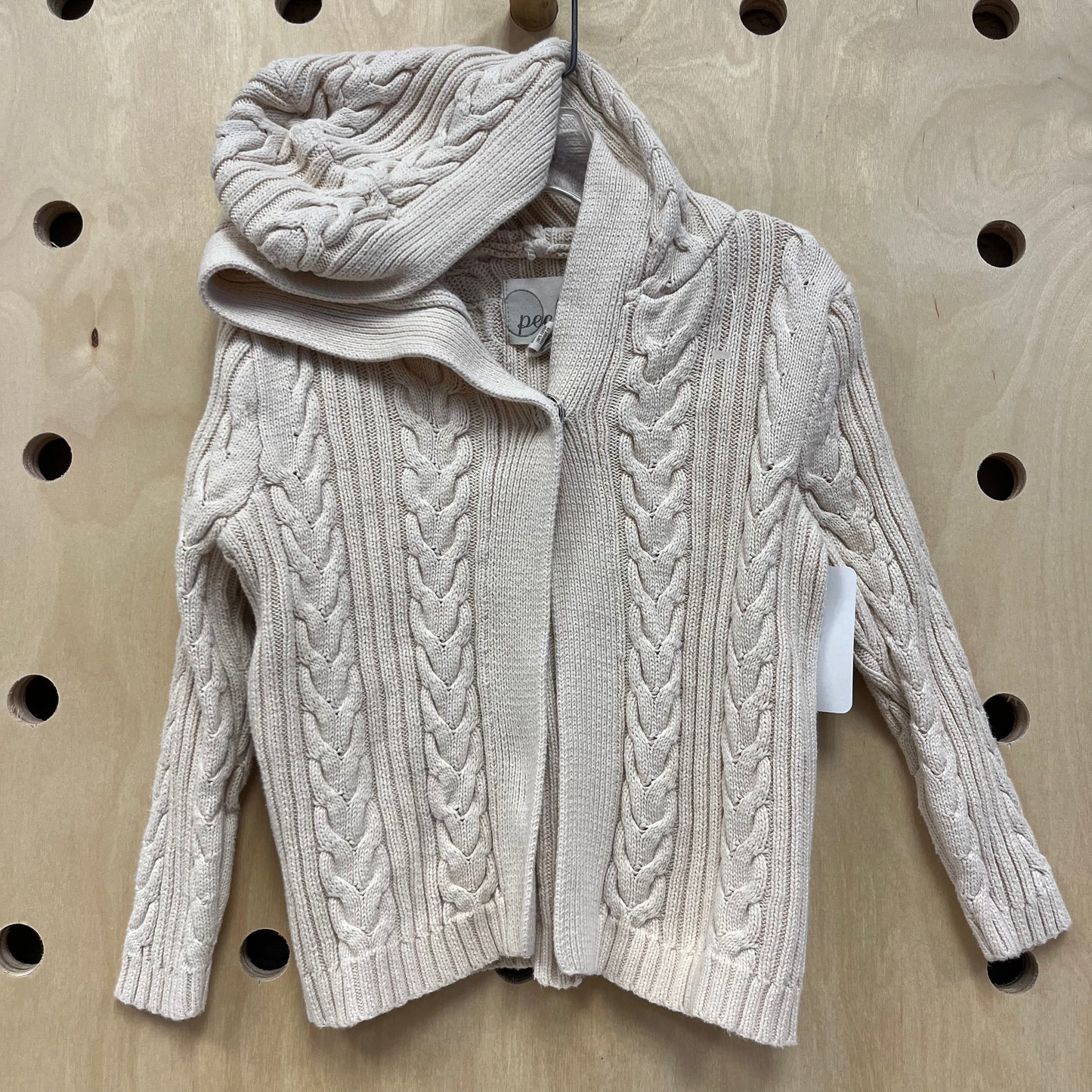 Cream Cable Knit Hoodie