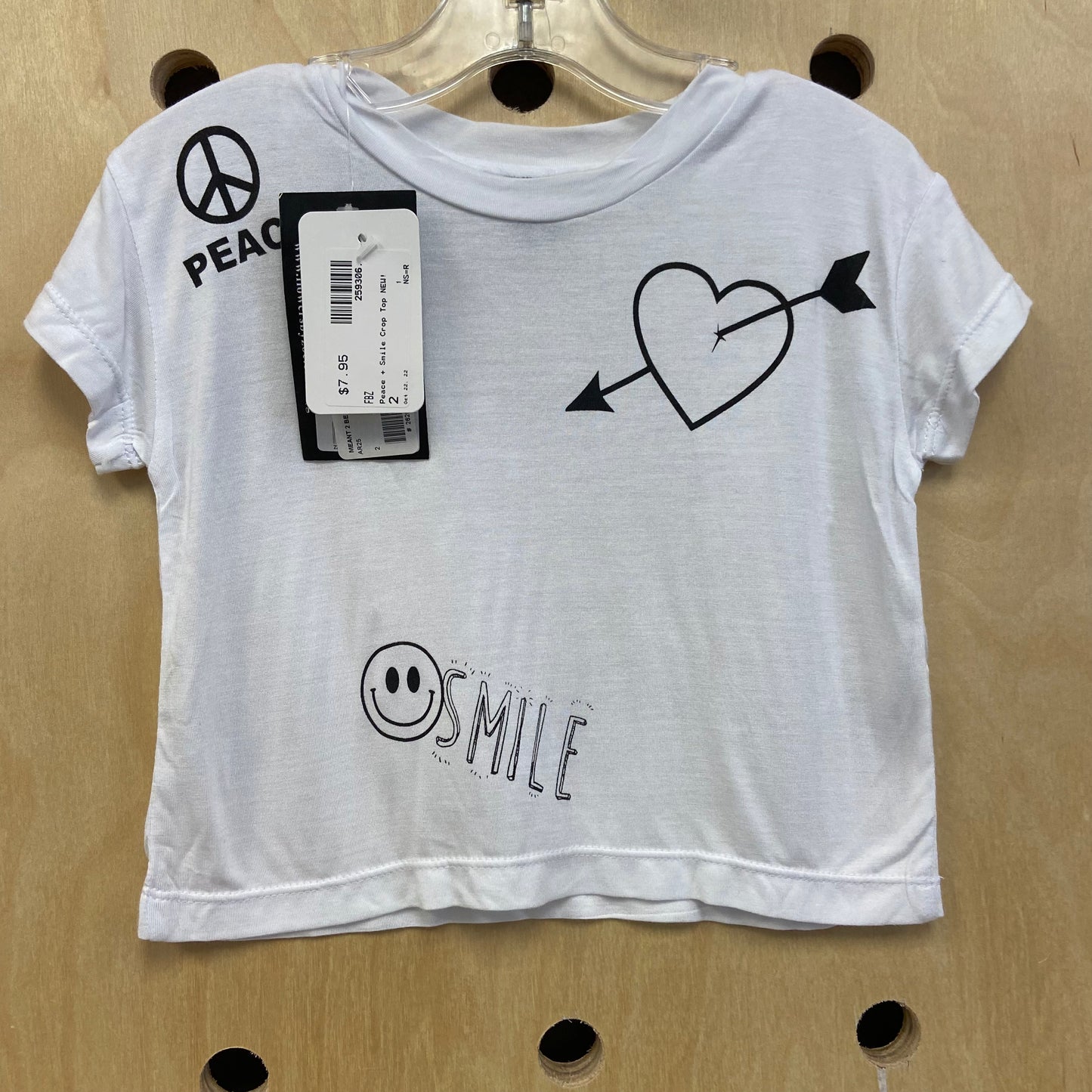 Peace + Smile Crop Top NEW!