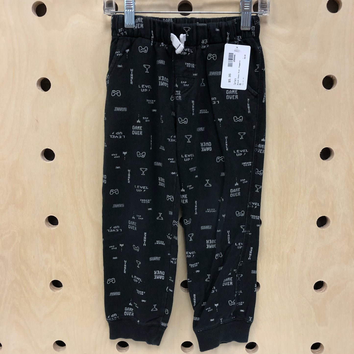 Black Game Over Joggers