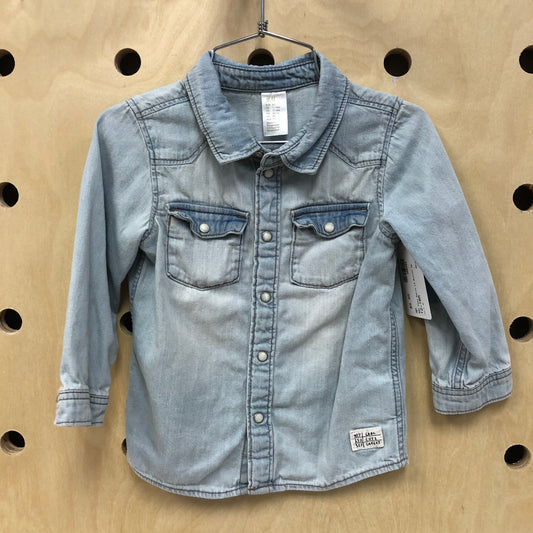 40% Cool Denim LS Button Up