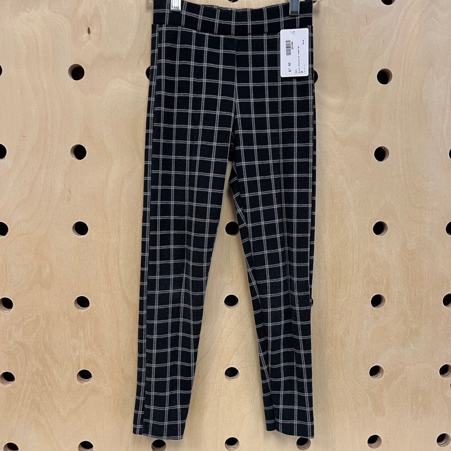 Black Checkered Leggings