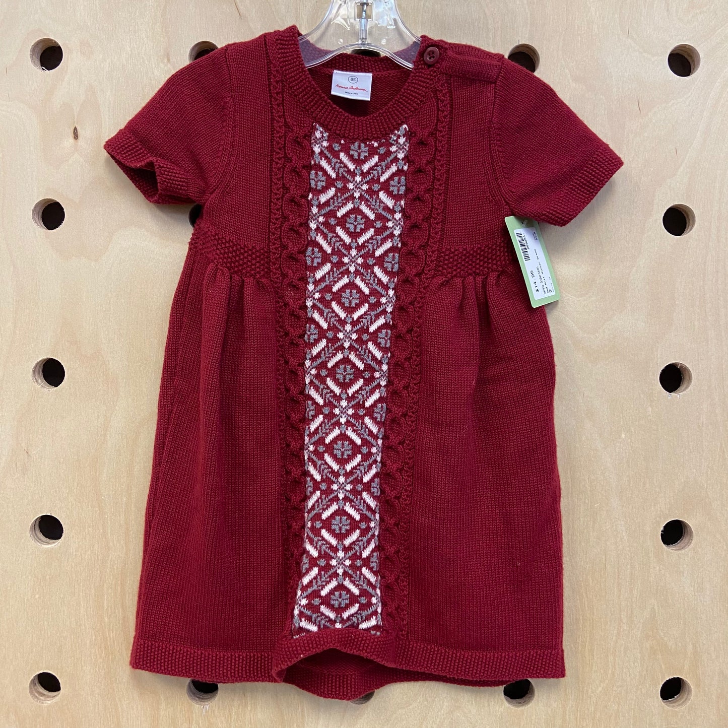 Red Knit Winter Dress