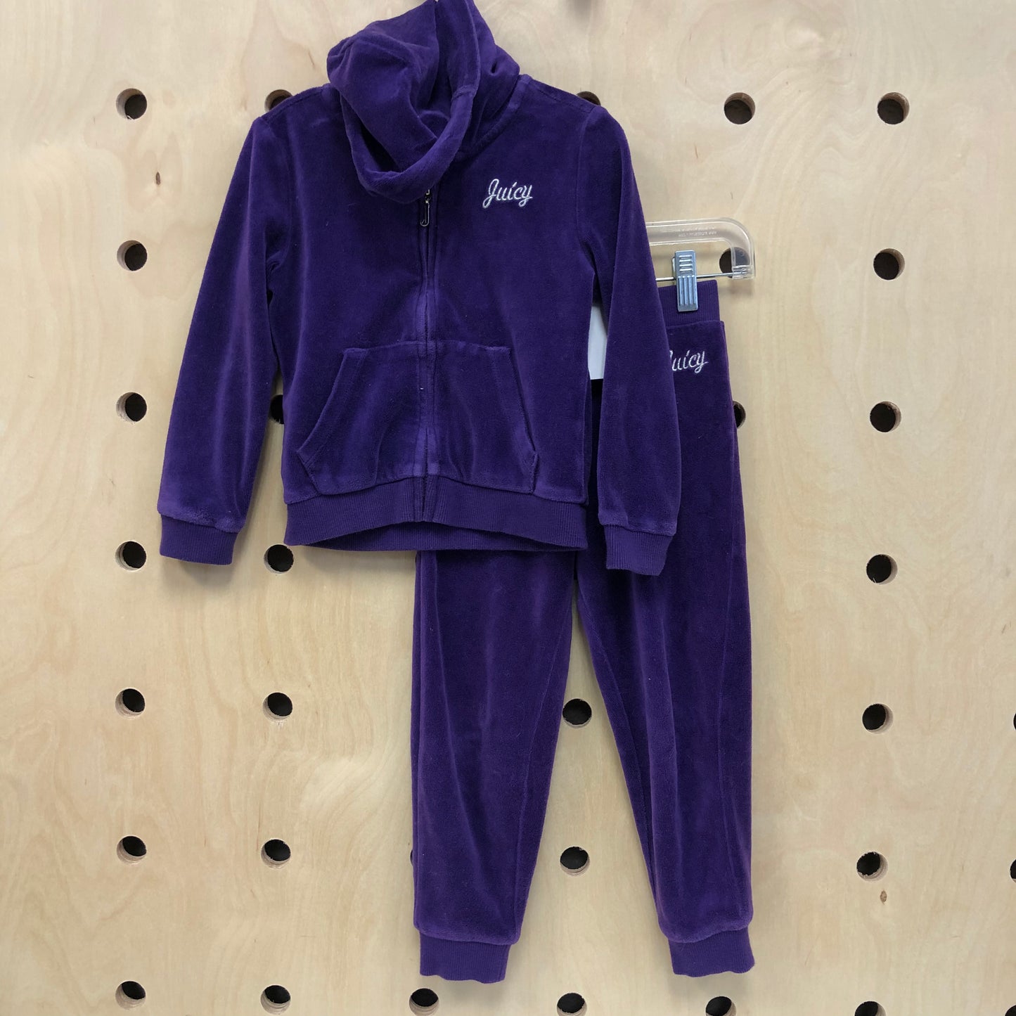 Purple Velour Track Suit