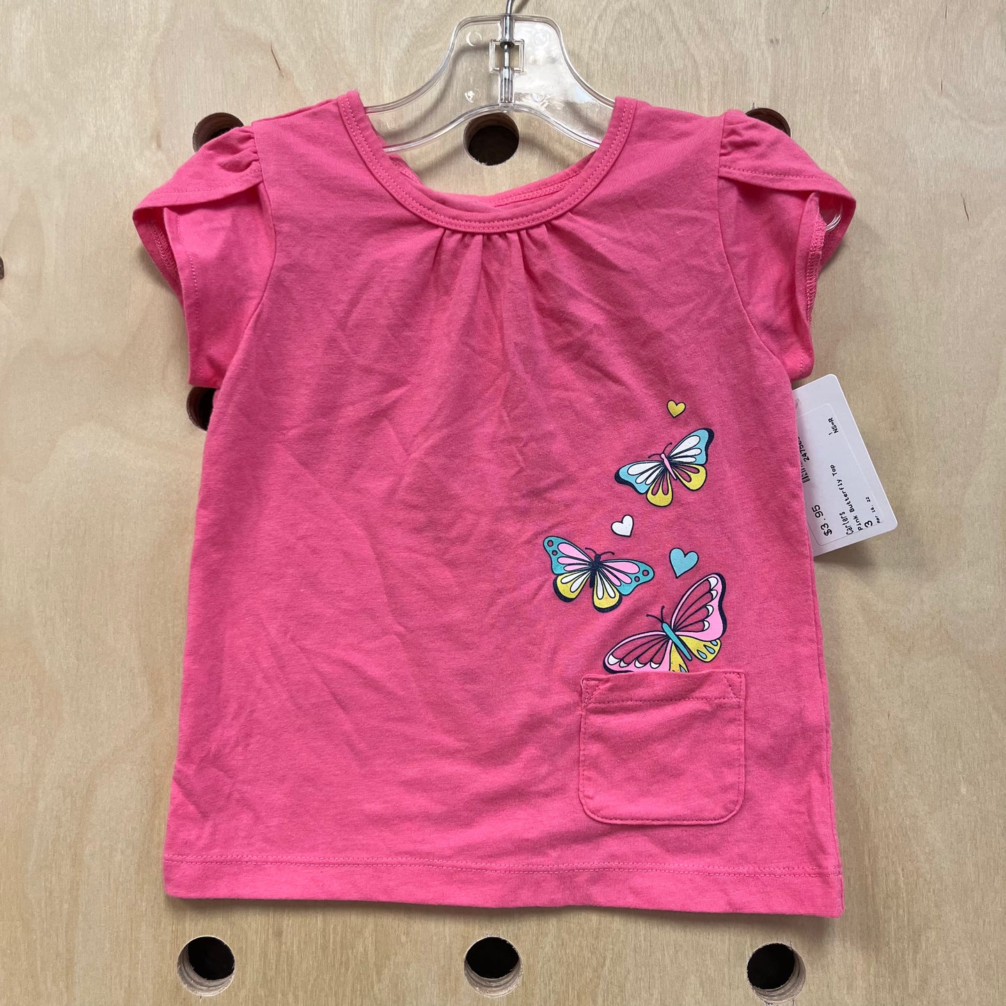 Pink Butterfly Top