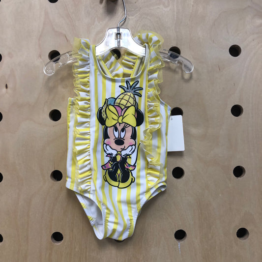 Yellow Ruffle Minnie 1pc Swim
