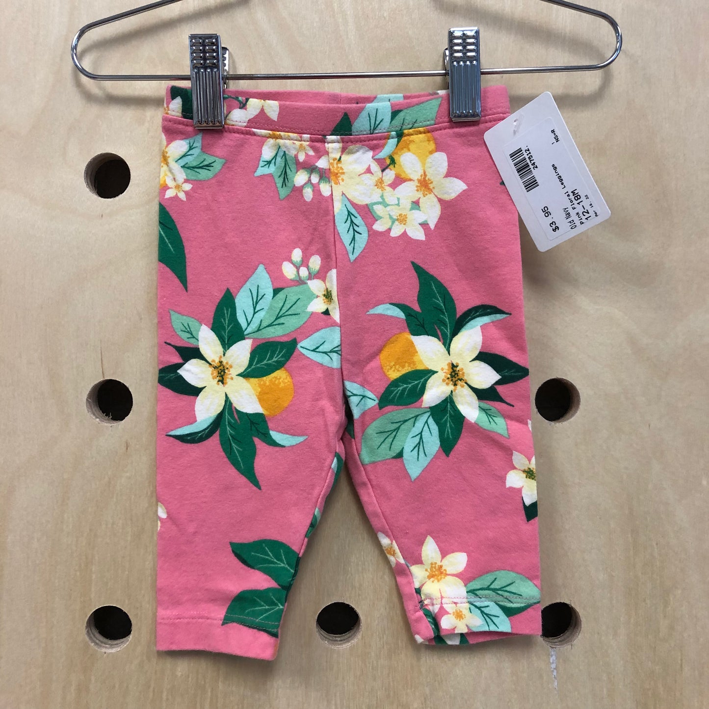 Pink Floral Leggings