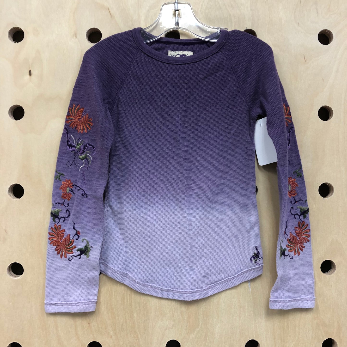 Purple Dip Dyed Floral Top