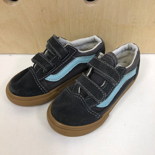 Black + Blue Velcro Shoes
