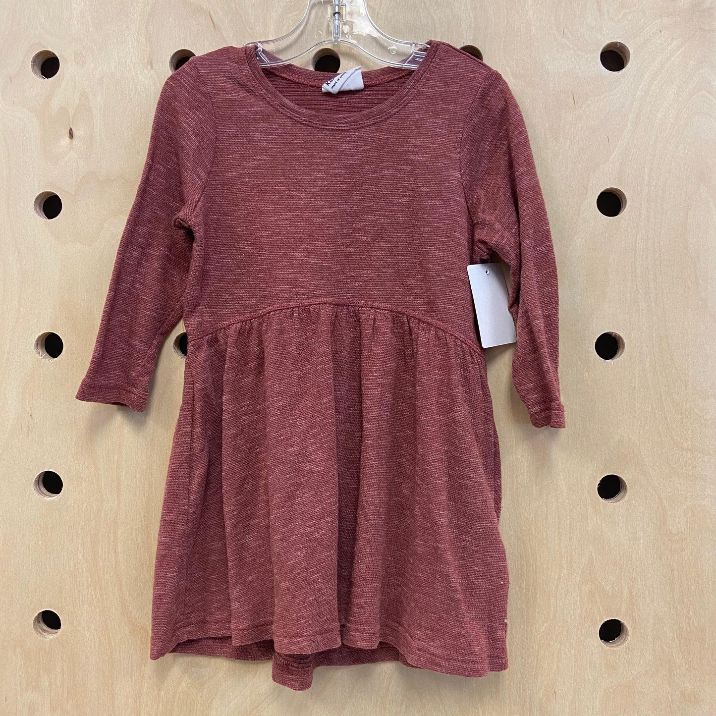 Mauve Knit LS Dress