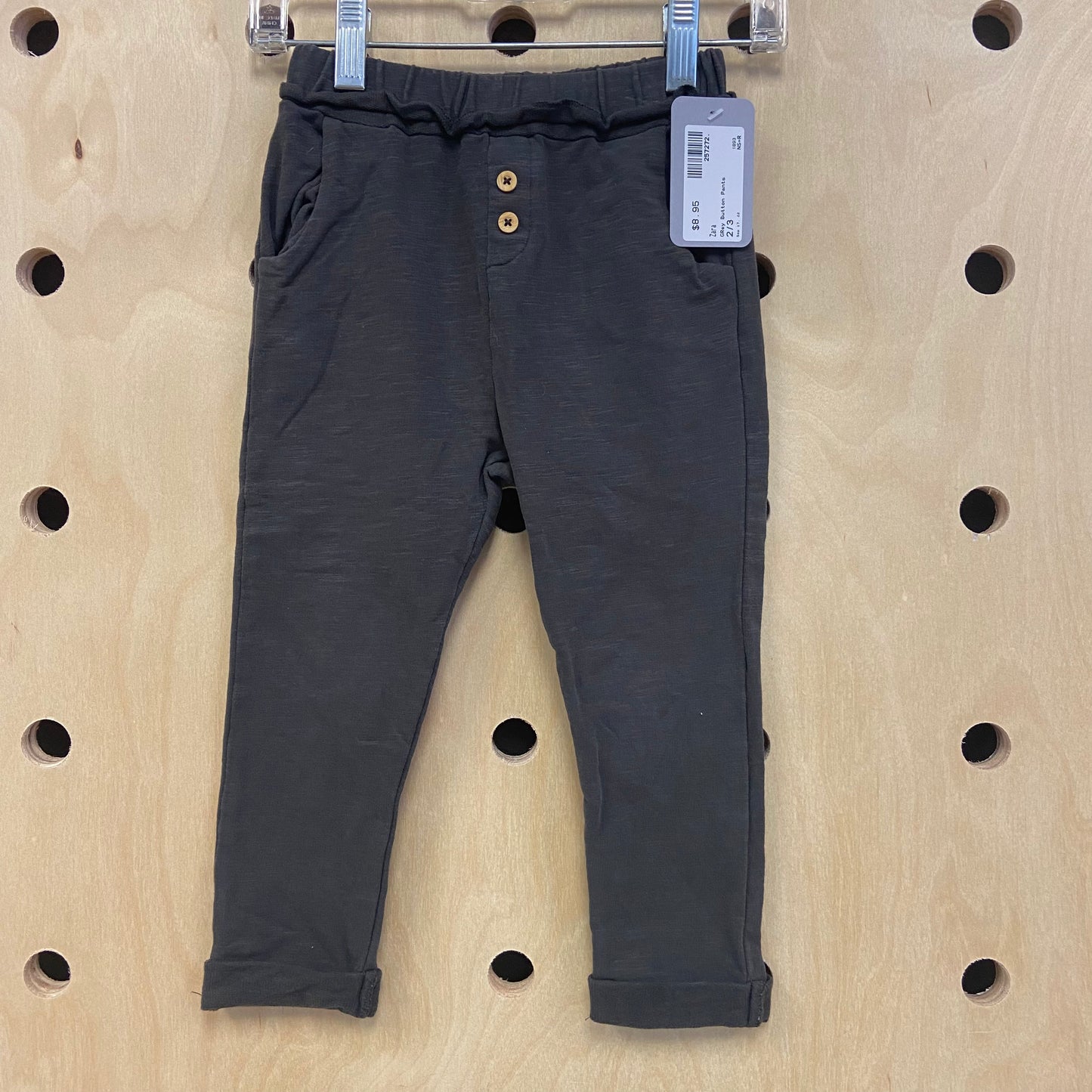 GRey Button Pants