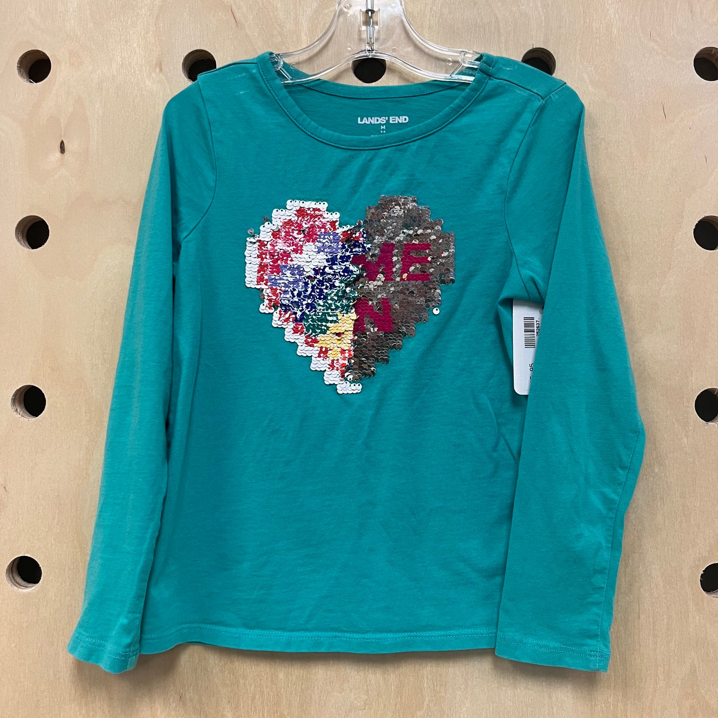 Teal Flip Sequin Game On Tee