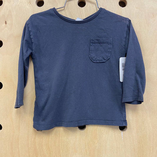 Navy Pocket Long Sleeve Tee