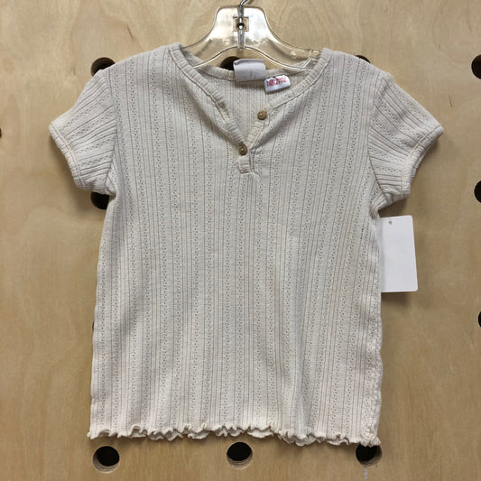 Cream Button Top