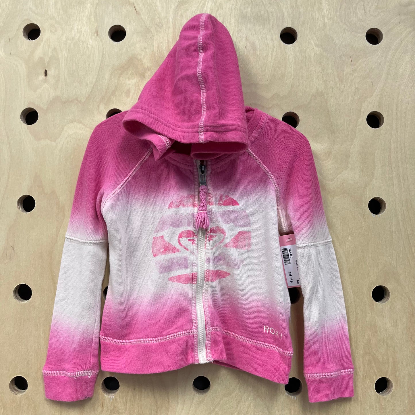 Pink & White Zip Hoodie