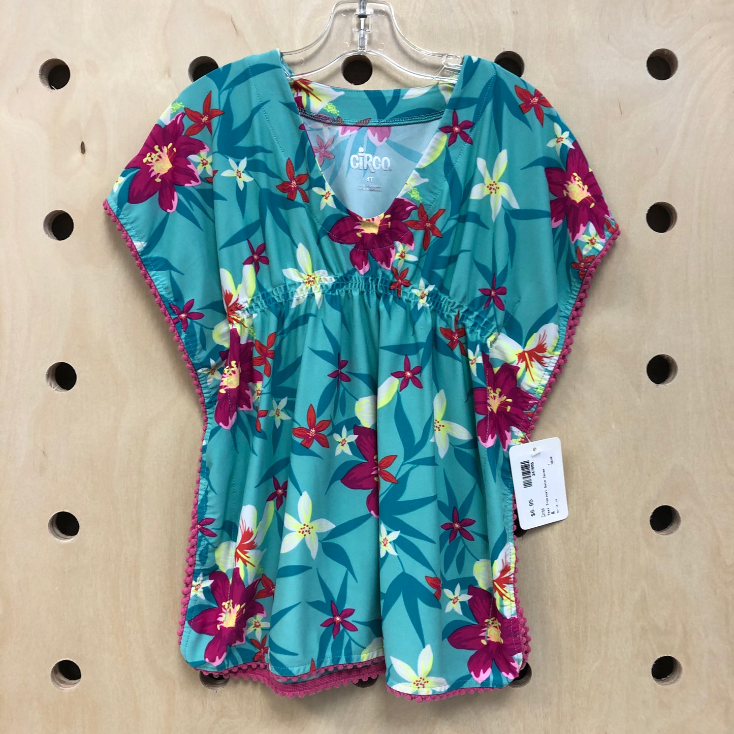 Teal Tropical Swim Cover