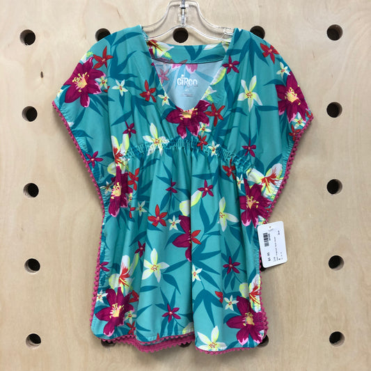 Teal Tropical Swim Cover