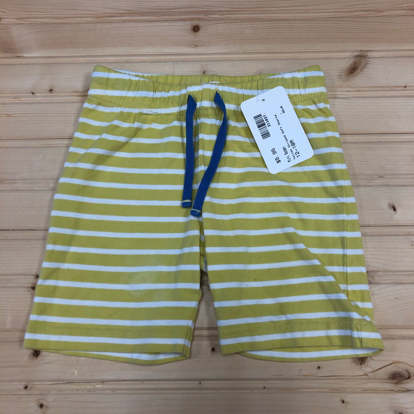 Yellow Striped Soft Shorts