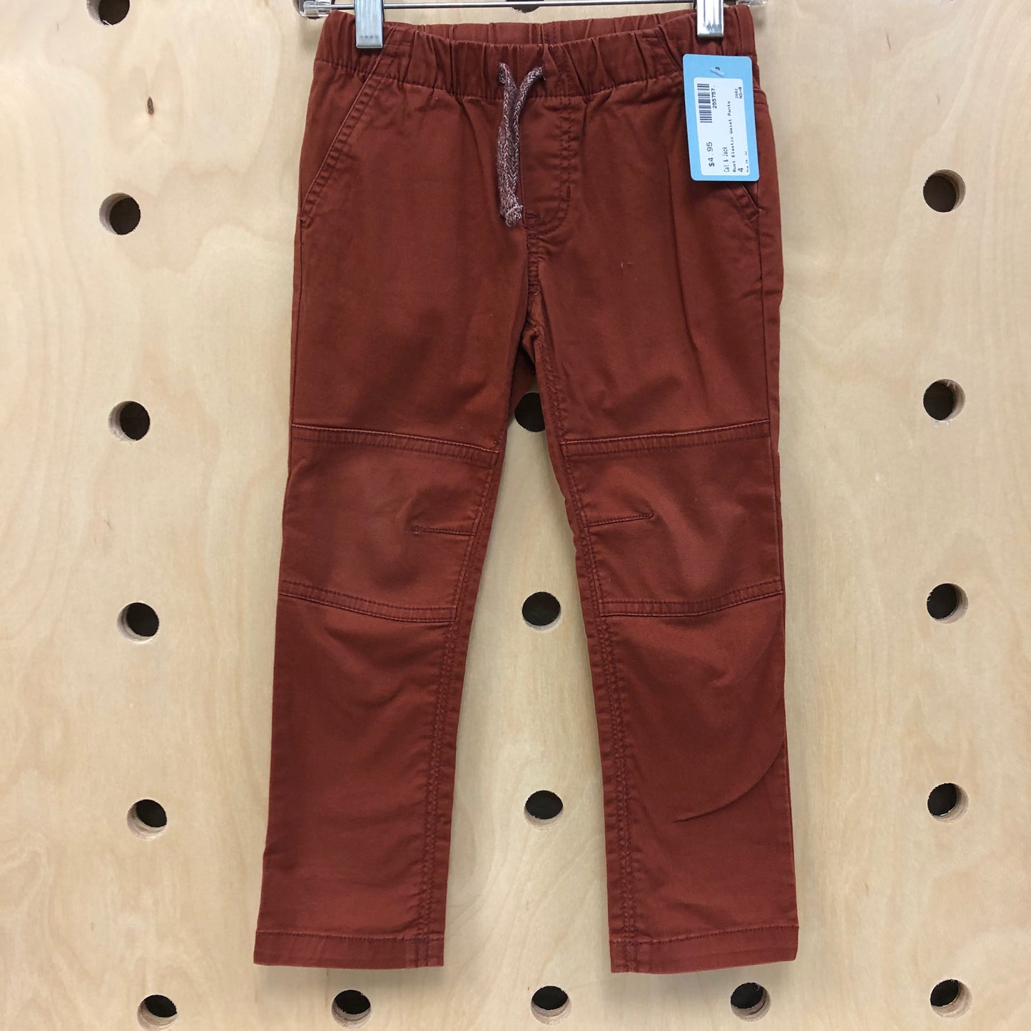 Rust Elastic Waist Pants