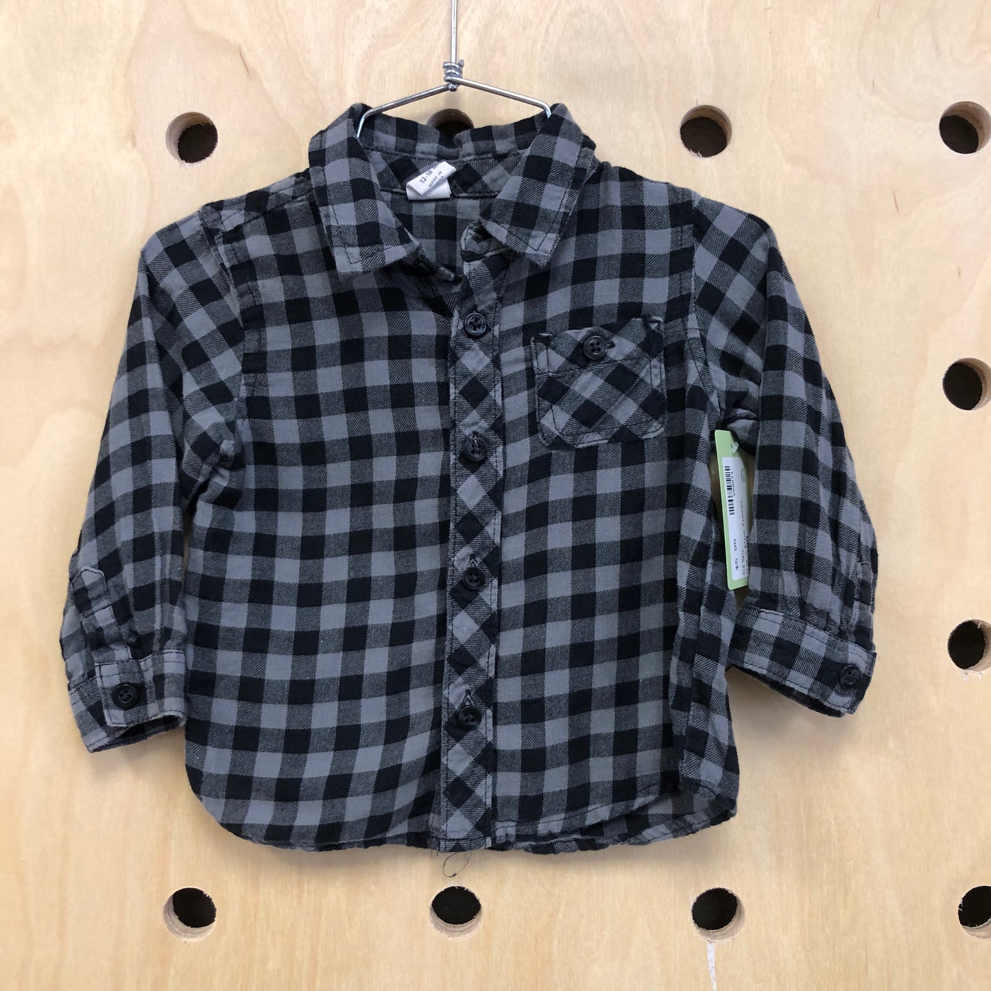 Grey + Black Flannel