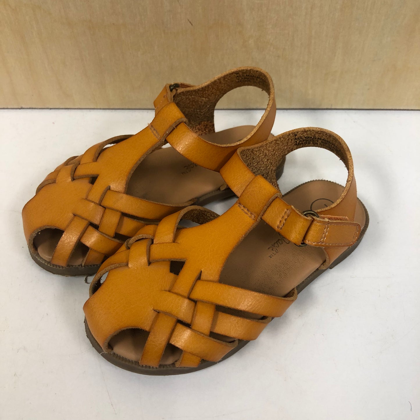 Tan Velcro Starp Sandals