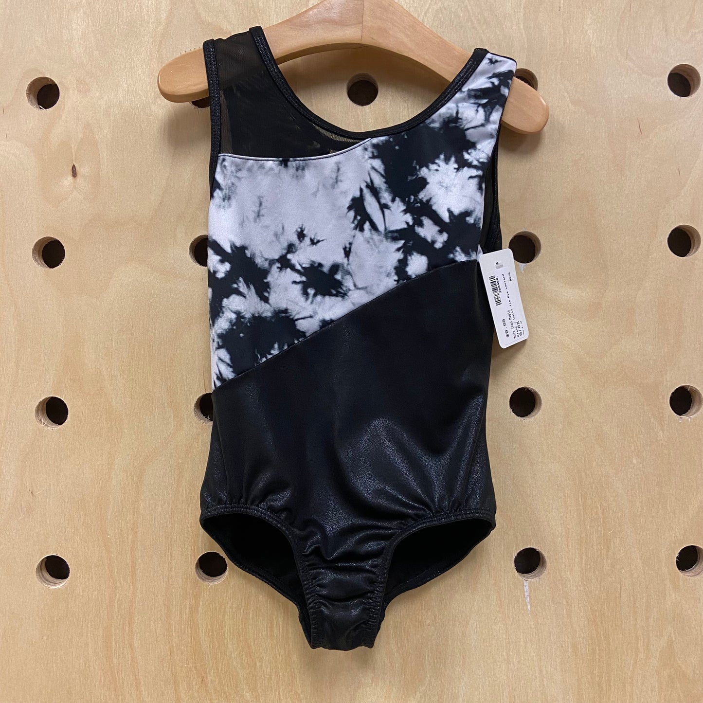 Black + White Tie Dye Leotard
