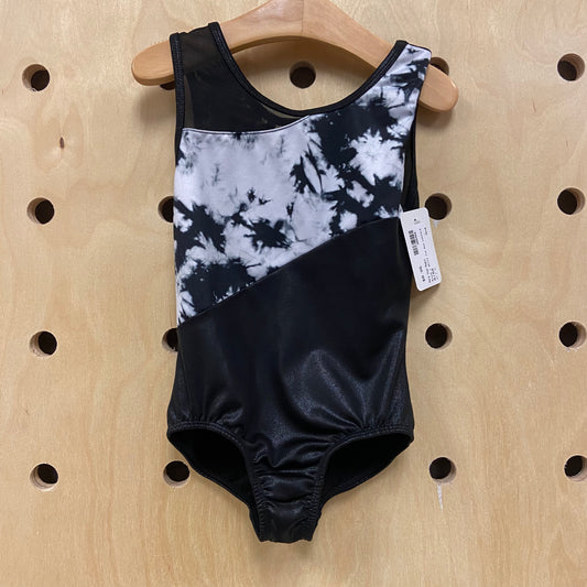 Black + White Tie Dye Leotard