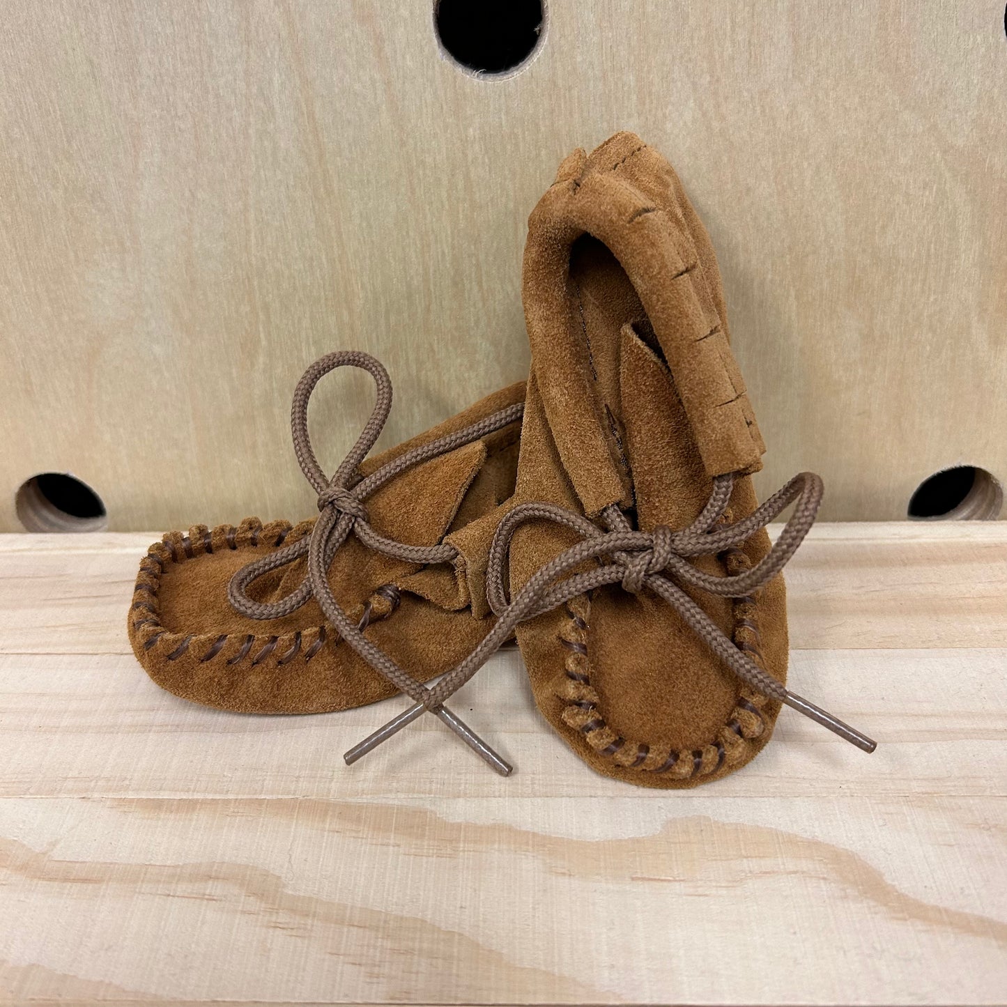Tan Fringe Moccs