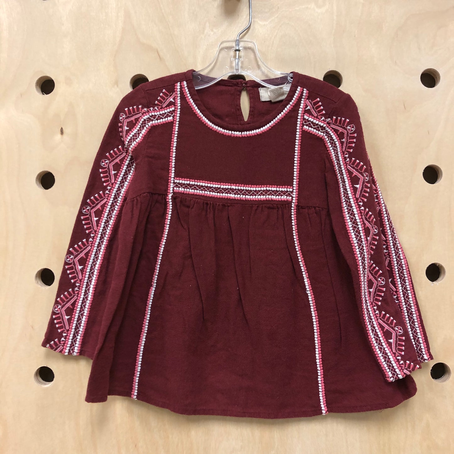 Burgundy LS Top
