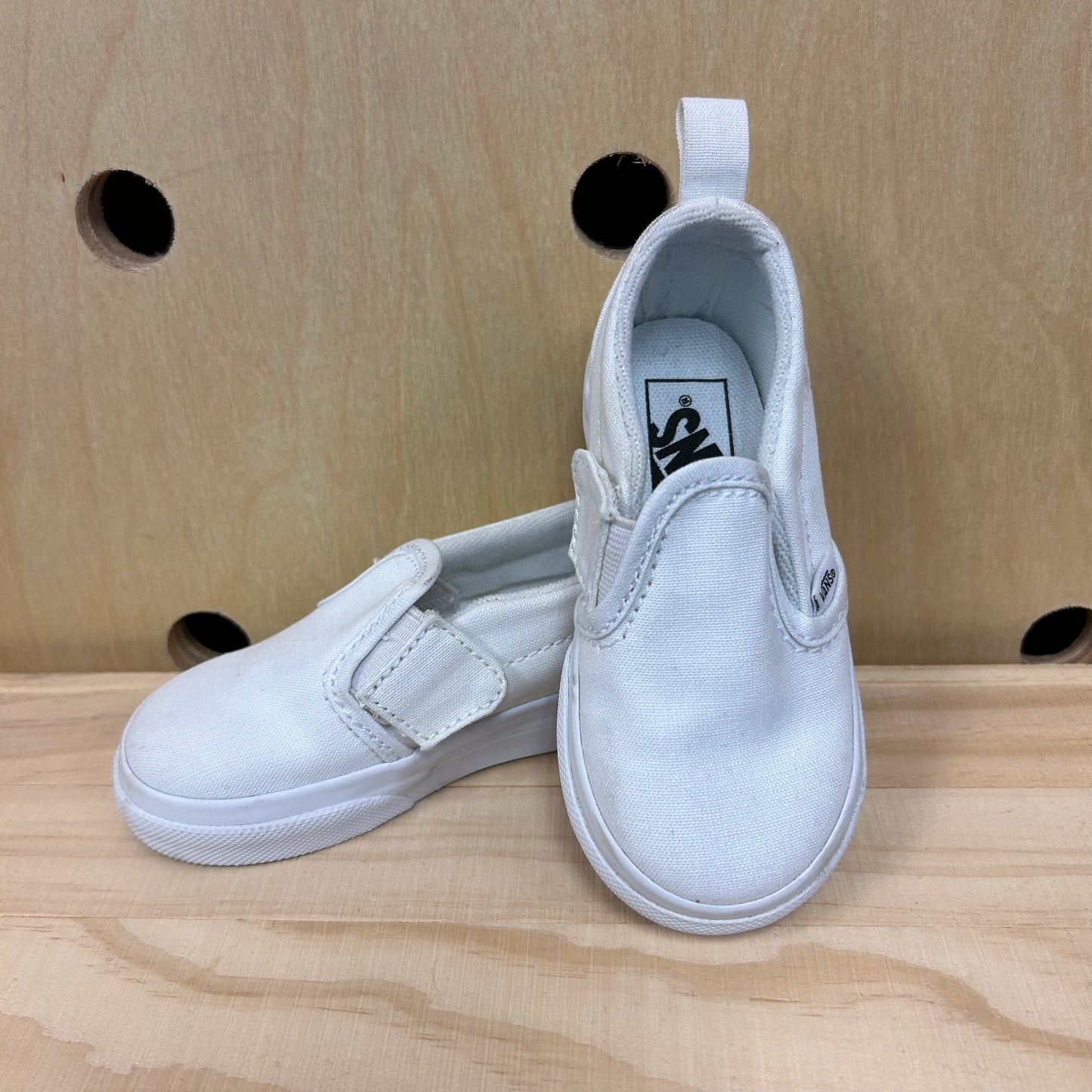 White Slip Ons