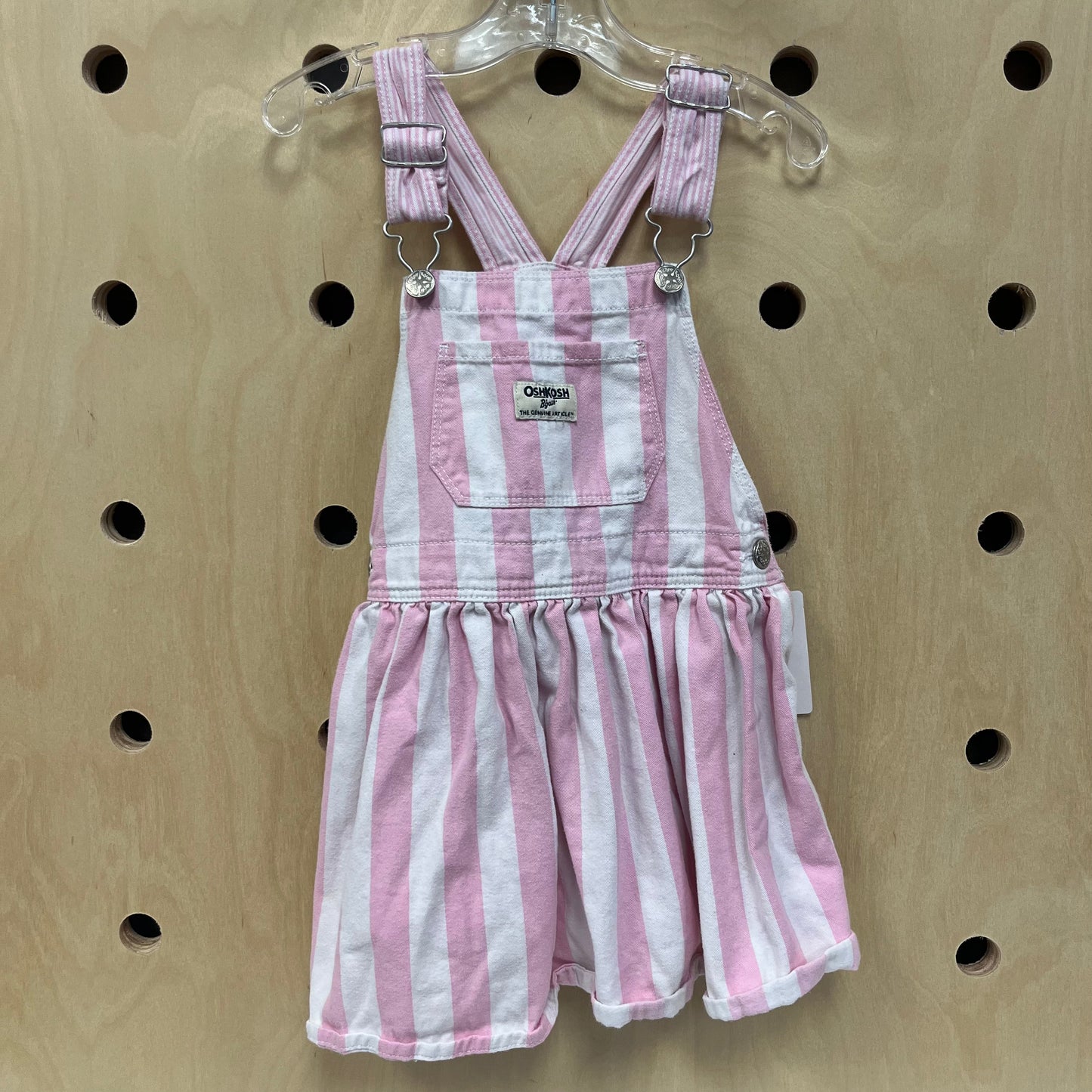 Pink + White Soft Denim Dress