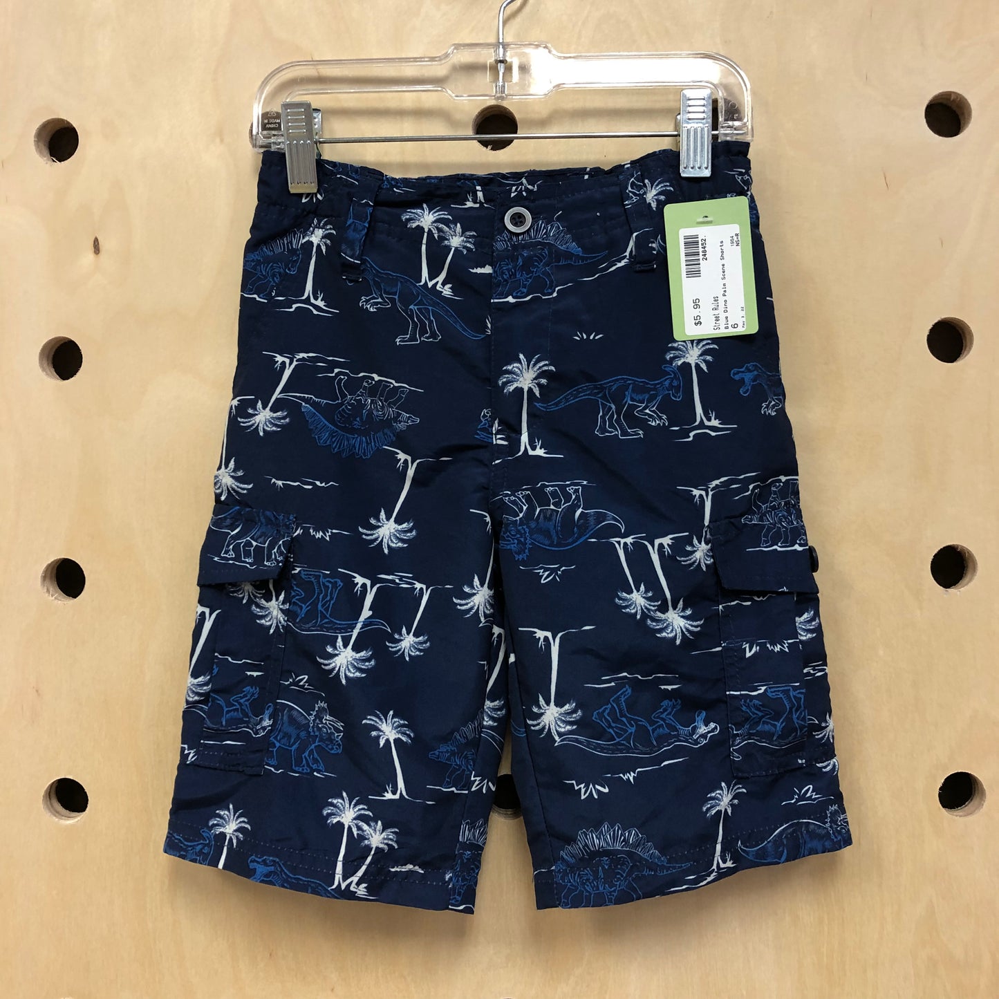 Blue Dino Palm Scene Shorts