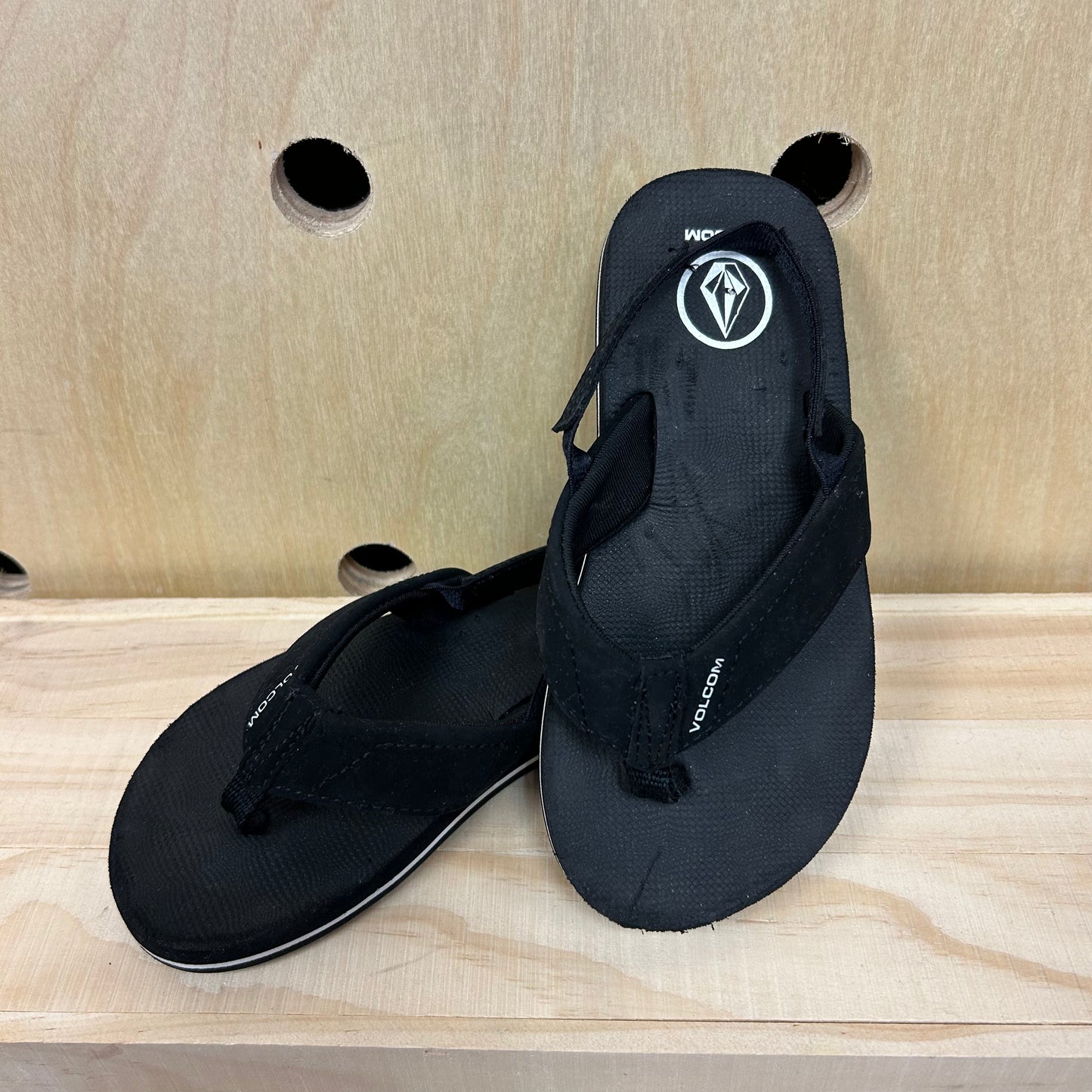 Black Ankle Strap Flip Flops
