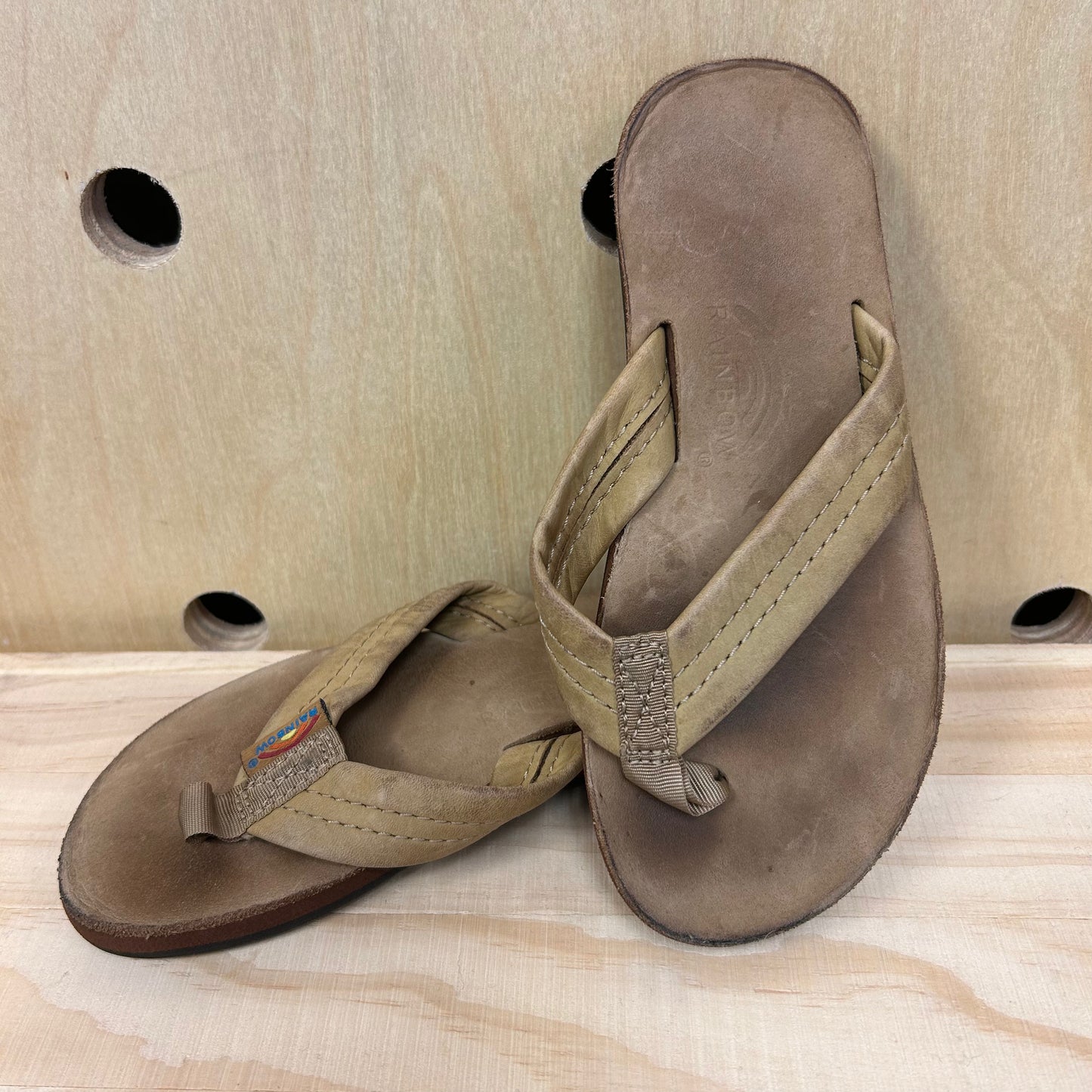 Tan Flip Flops
