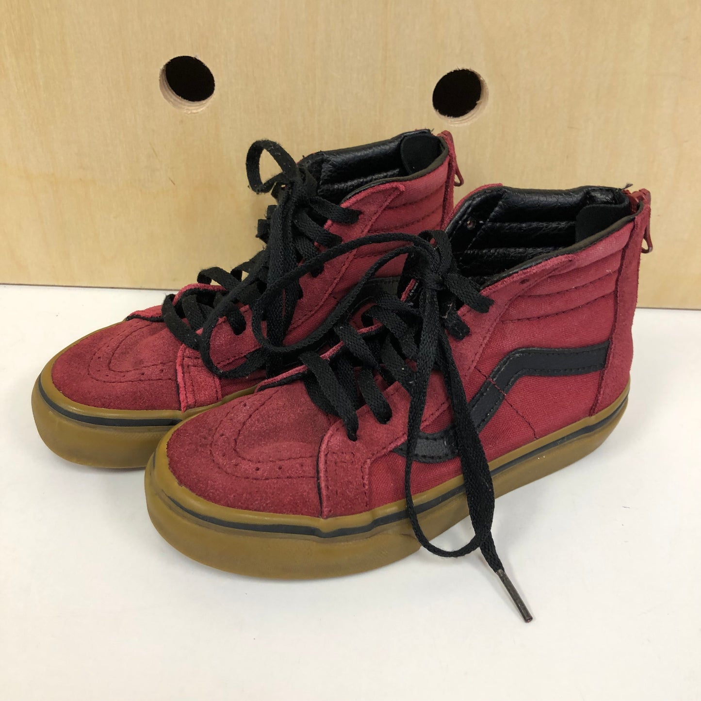 Burgundy + Brown Hi-Tops