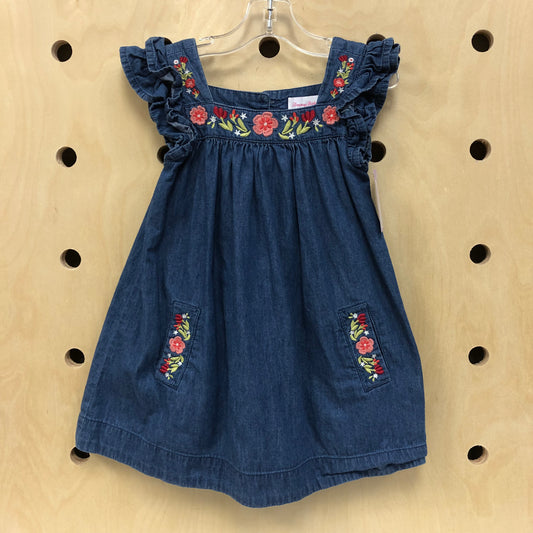Denim Floral Dress