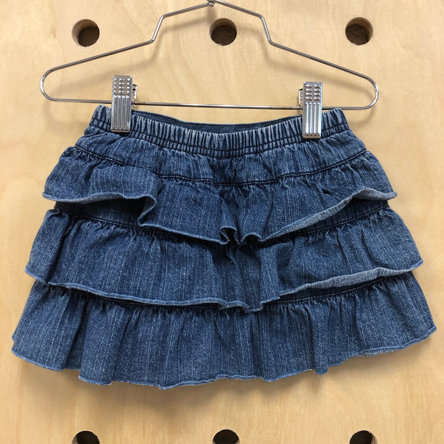 Denim Ruffle Skirt
