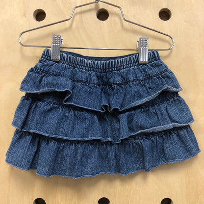 Denim Ruffle Skirt