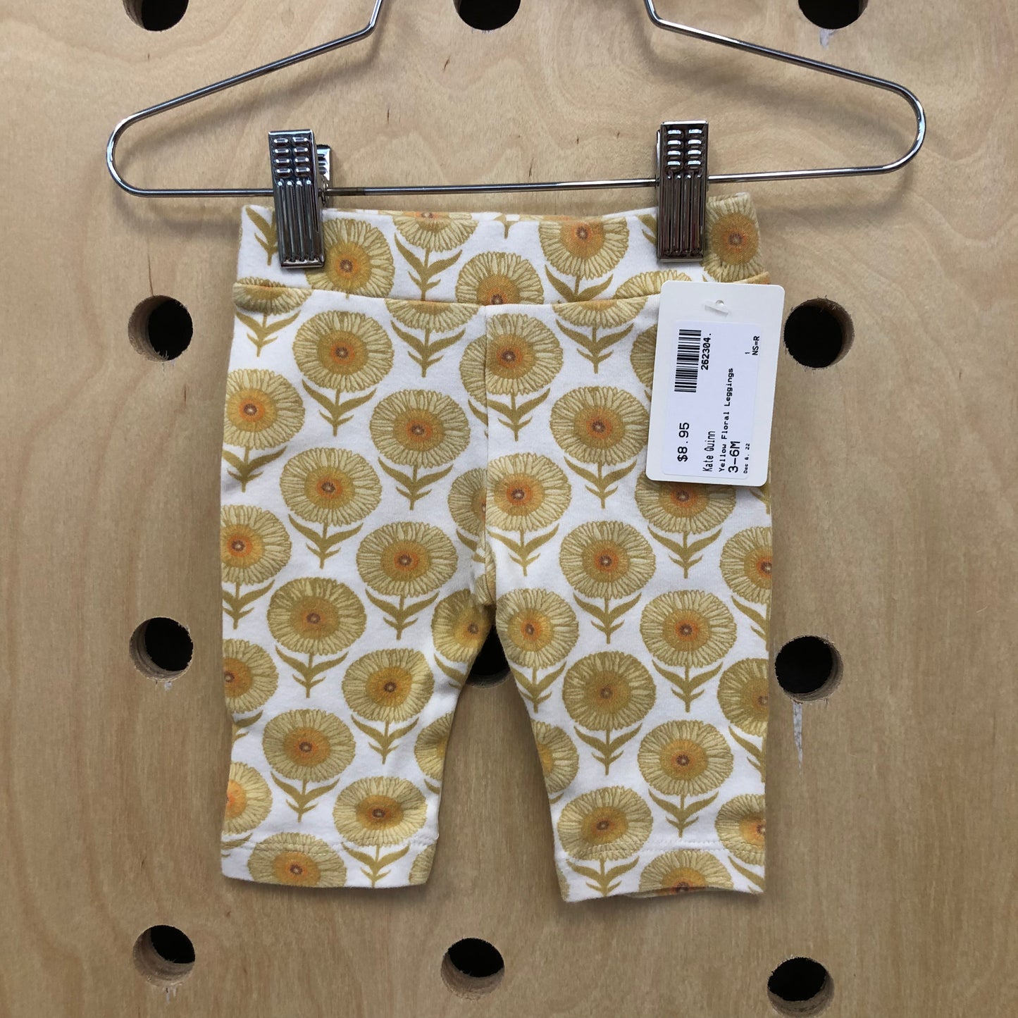 Yellow Floral Leggings