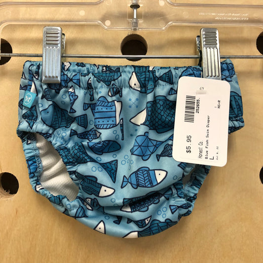 Blue Fish Swim Diaper