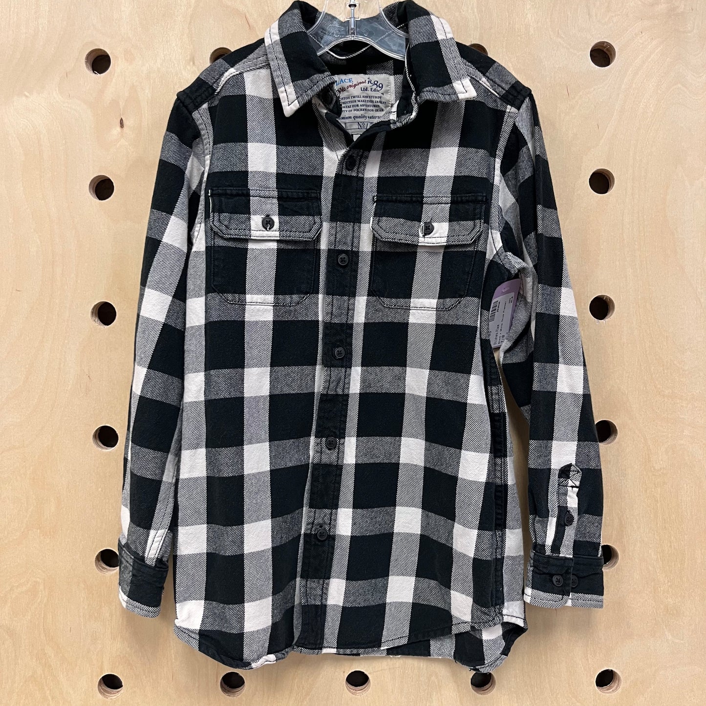 Black + White Thick Flannel